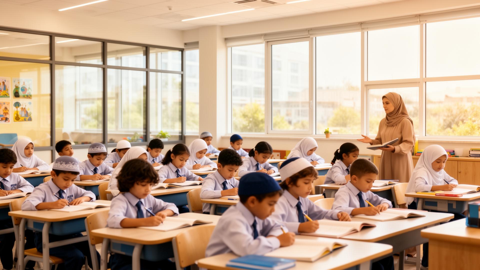 Bright modern classroom